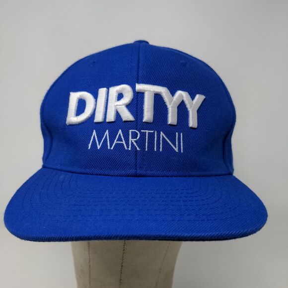 Skyy Vodka Men's Snapback Hat Blue Adjustable Embroidered Dirty Martini Logo - Picture 2 of 13